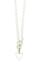 Mini Sterling Silver Triangle Necklace