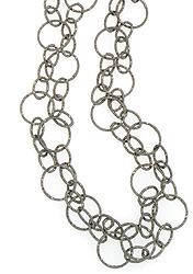 Double Strand Sparkly Textured Choker