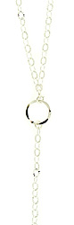 Hammered Sterling Silver Lariat Necklace