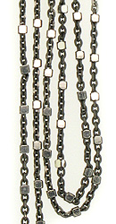 Mini Cubed Oxidized Choker Chain