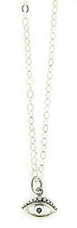 Tiny Sterling Silver Evil Eye Necklace